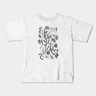 Abstract Bodies Drawing Improvisation #9 Kids T-Shirt